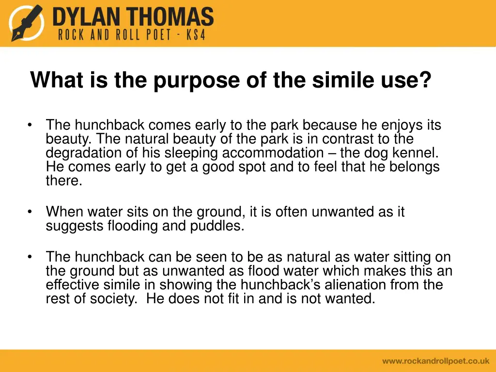 what is the purpose of the simile use