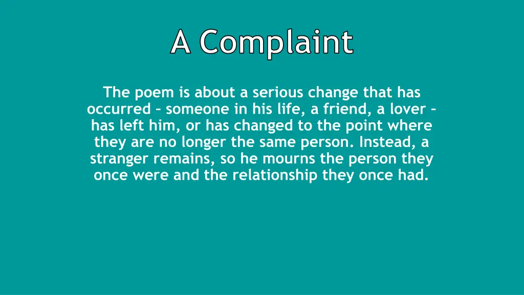 a complaint
