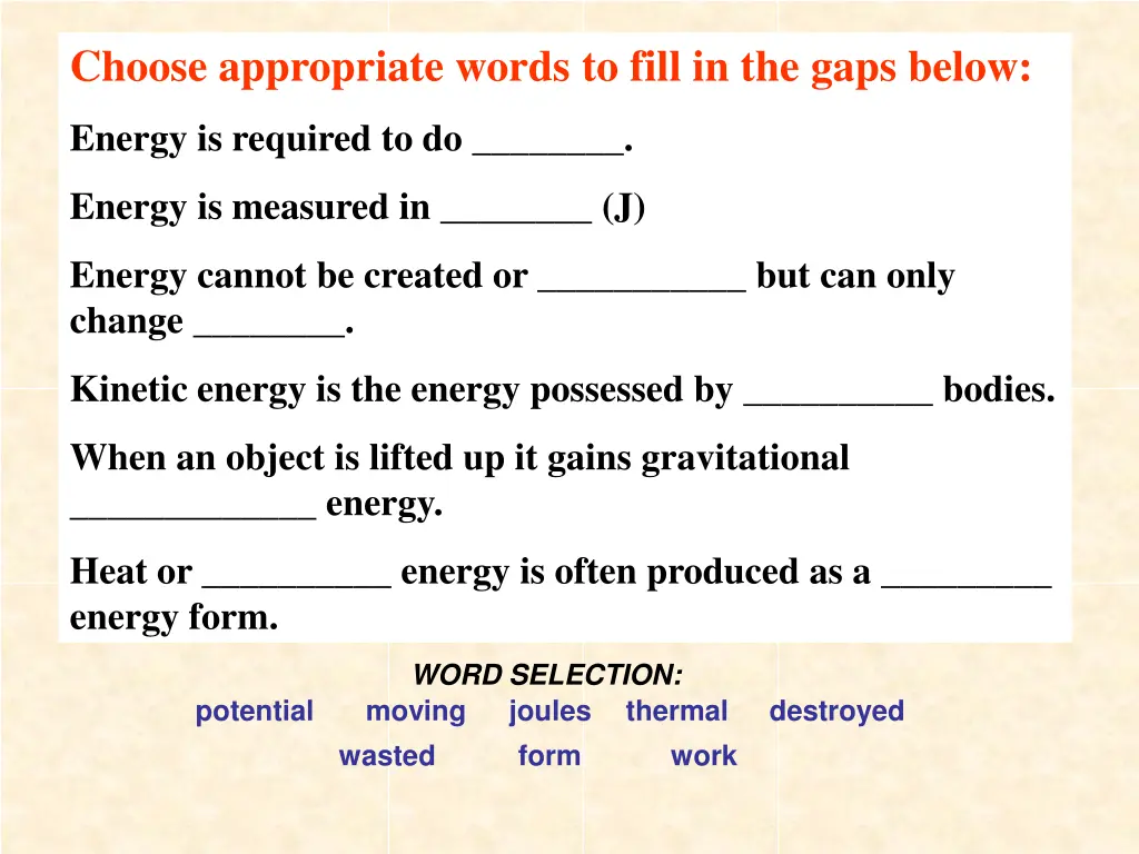 choose appropriate words to fill in the gaps below