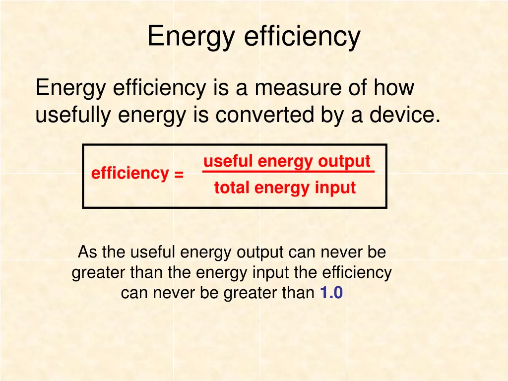 energy efficiency