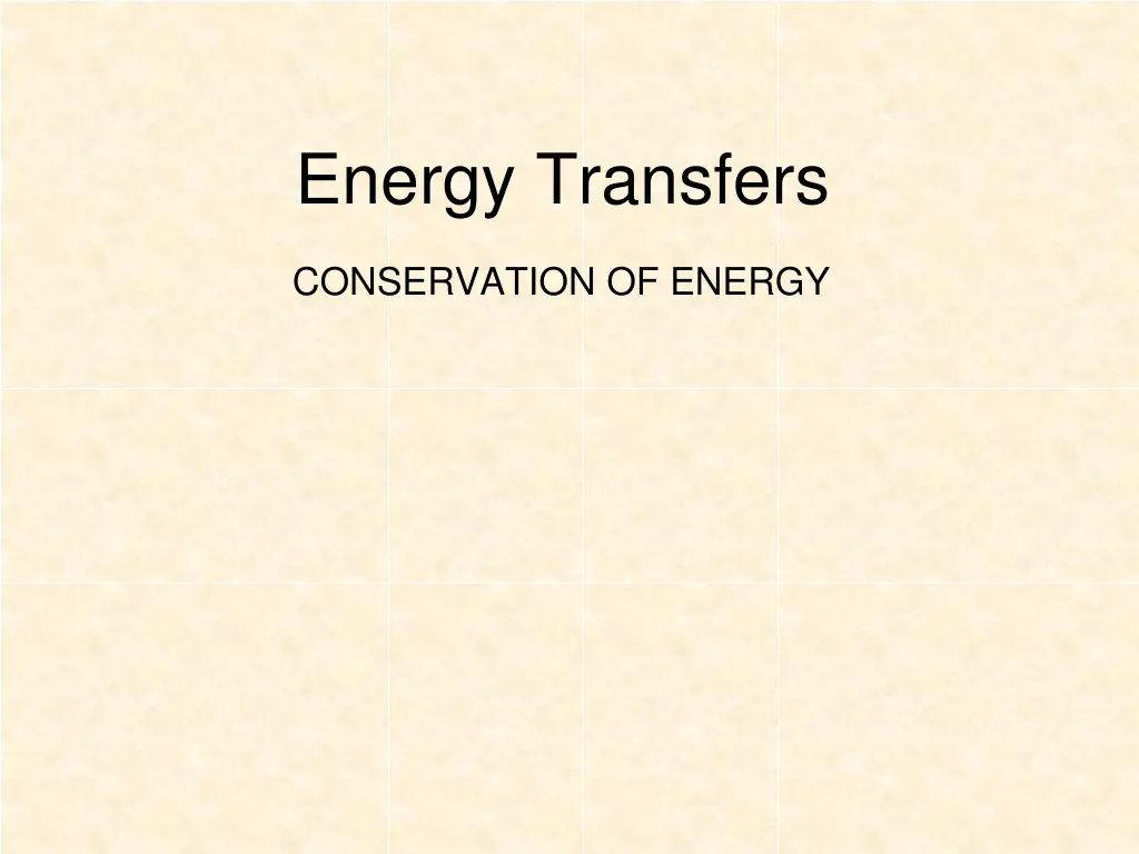 energy transfers