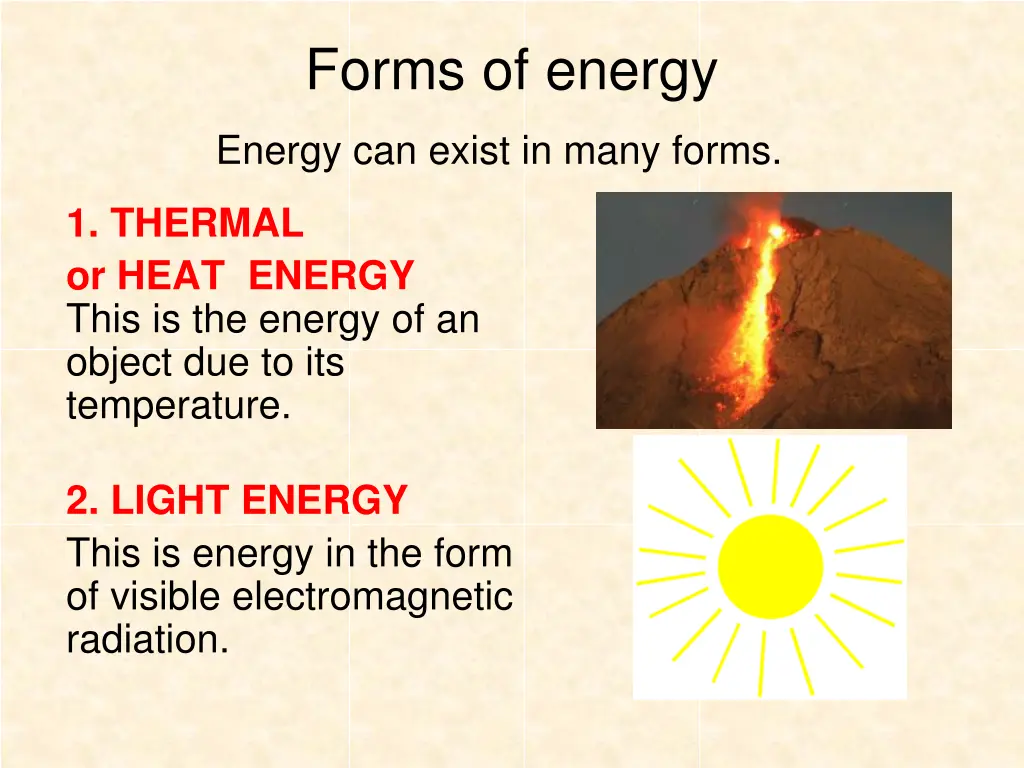 forms of energy
