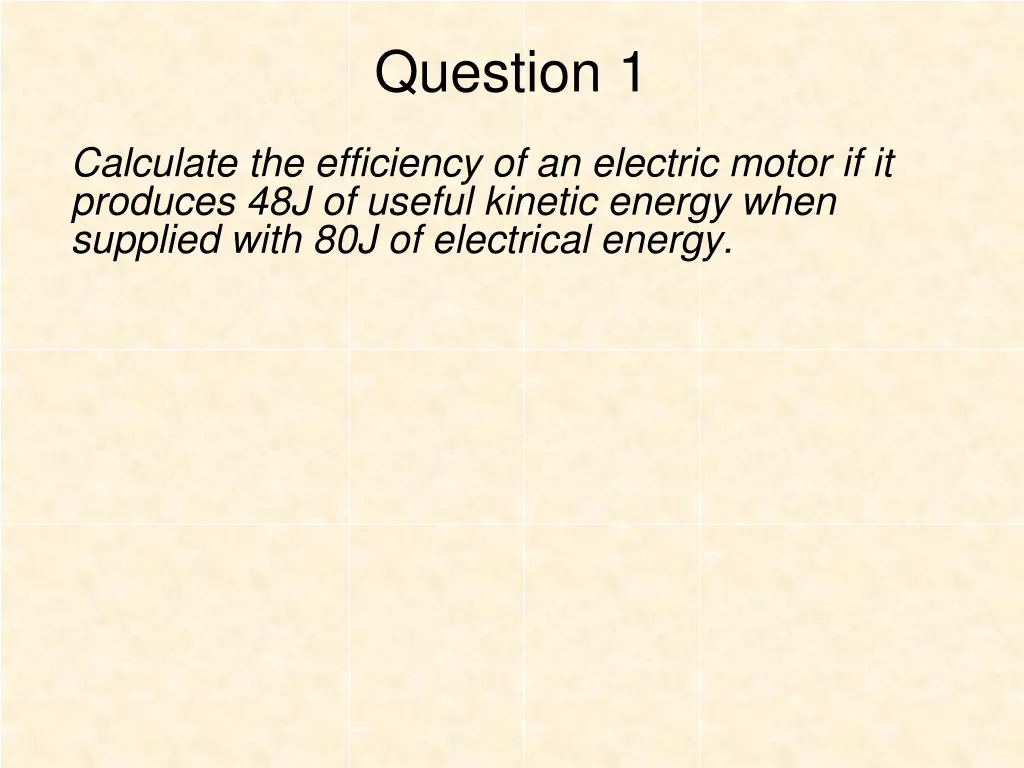 question 1