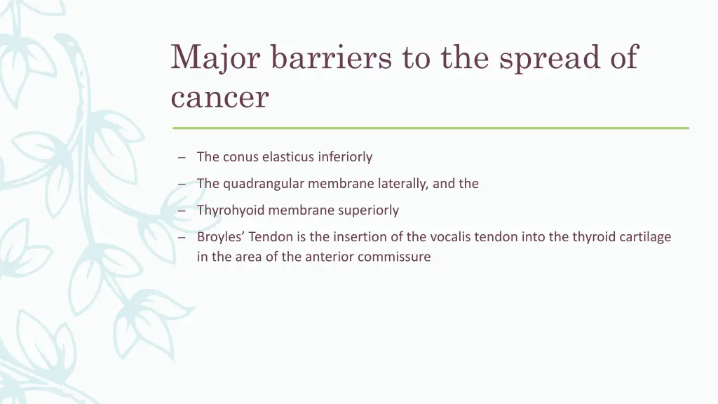major barriers to the spread of cancer