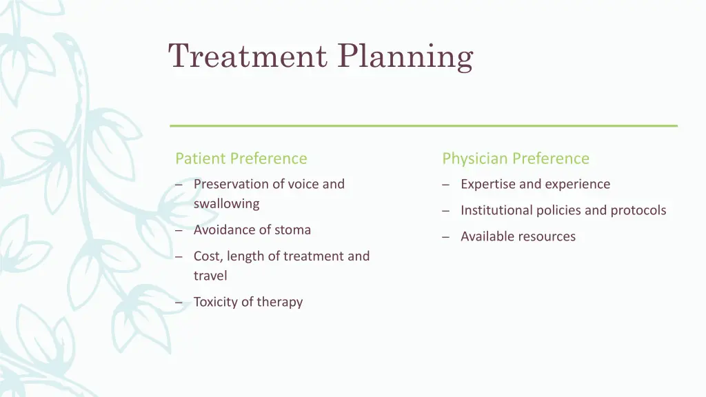 treatment planning