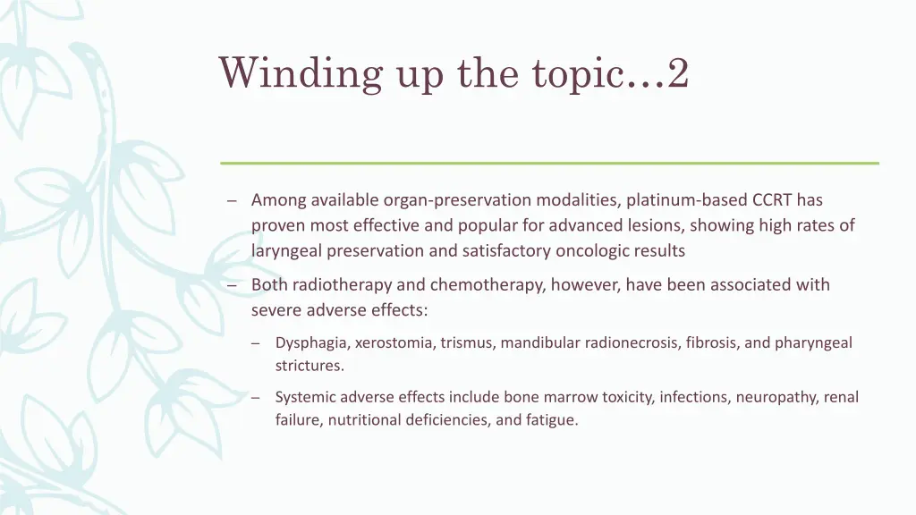 winding up the topic 2