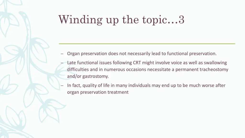 winding up the topic 3