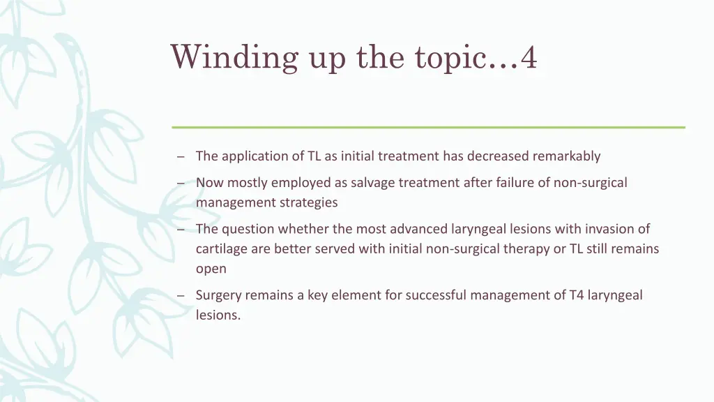 winding up the topic 4