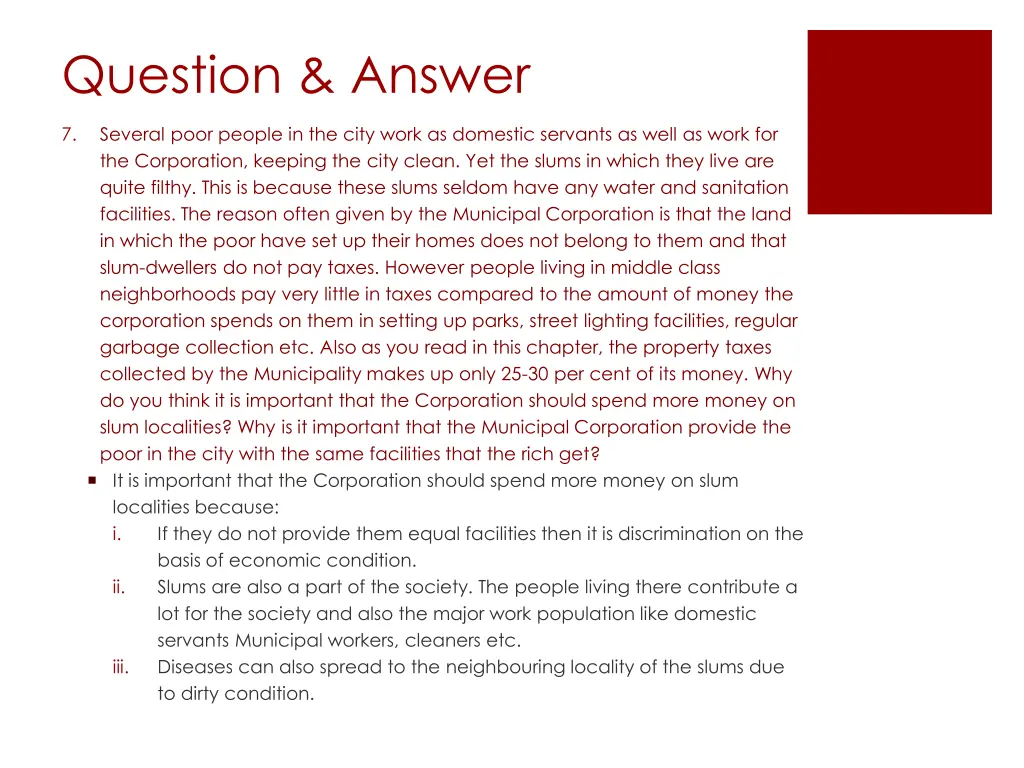 question answer 3