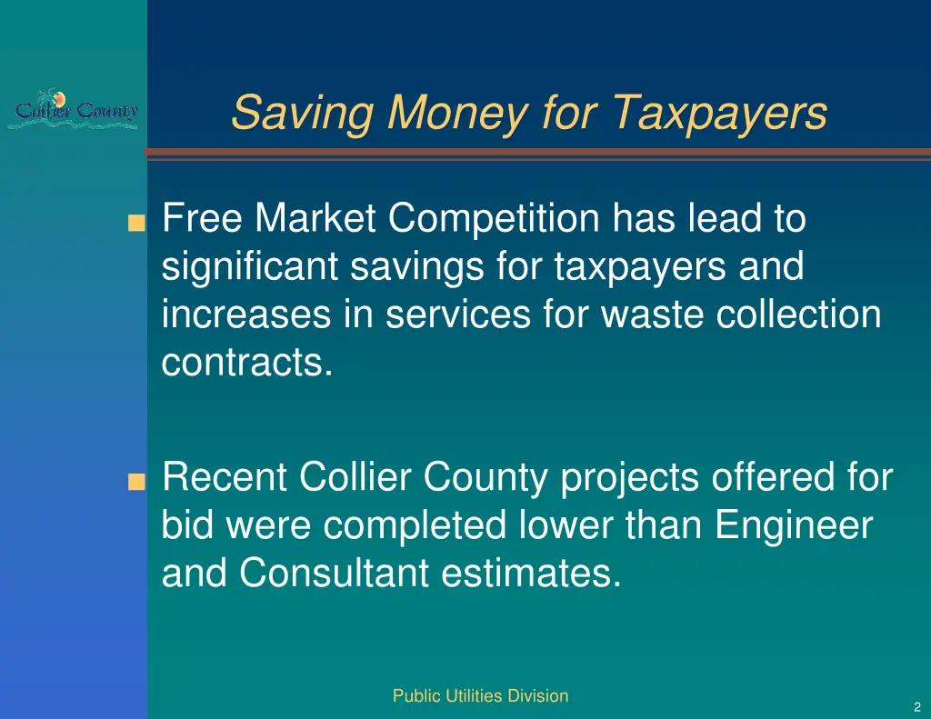 saving money for taxpayers