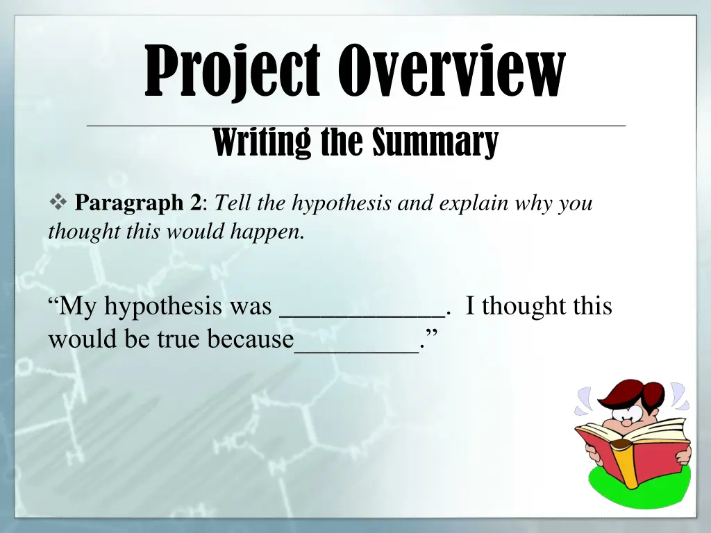project overview writing the summary 2