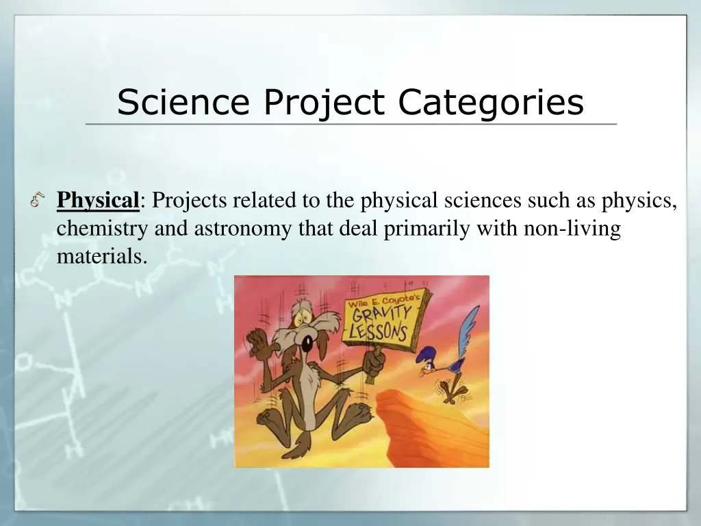 science project categories