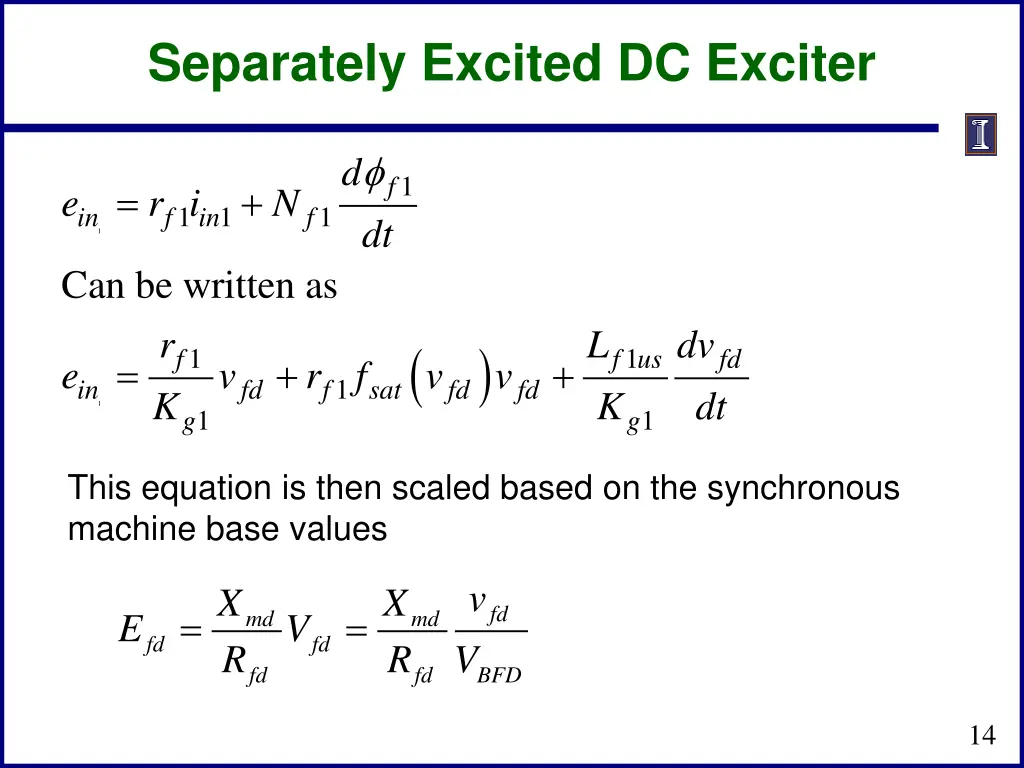 separately excited dc exciter 3