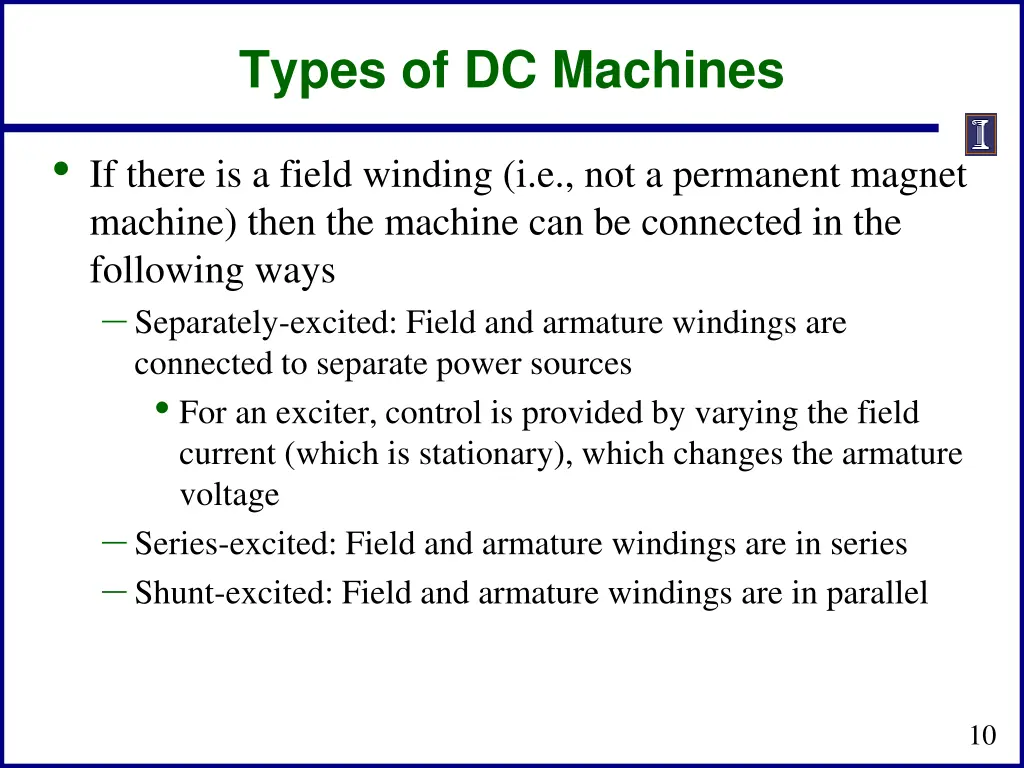 types of dc machines