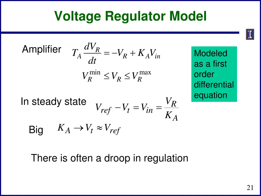 voltage regulator model