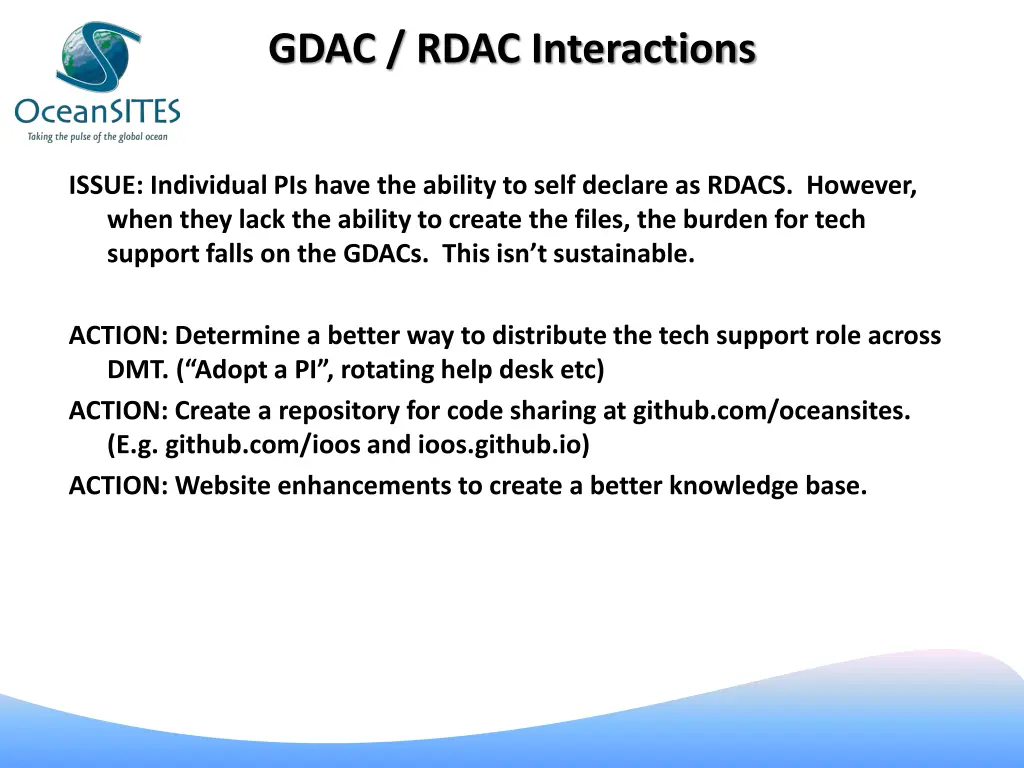 gdac rdac interactions