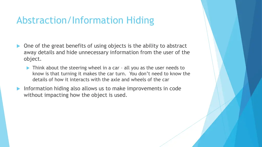 abstraction information hiding