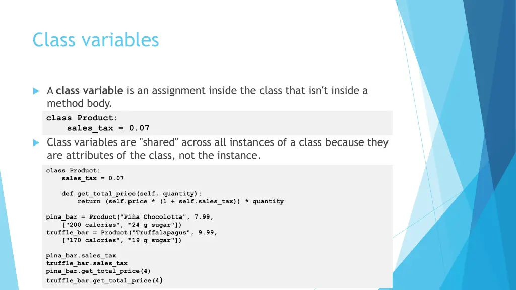 class variables 1