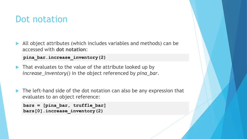 dot notation