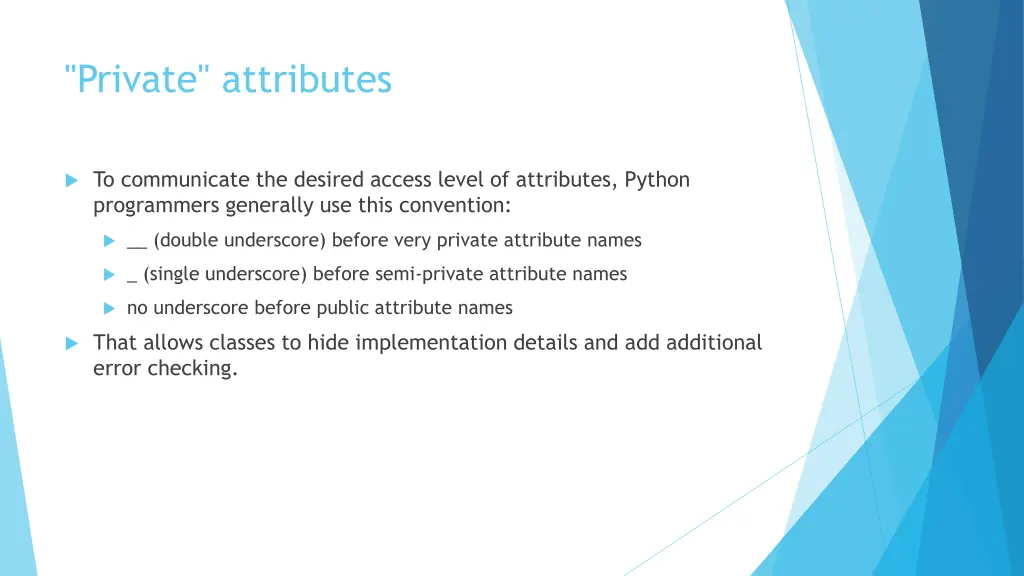 private attributes