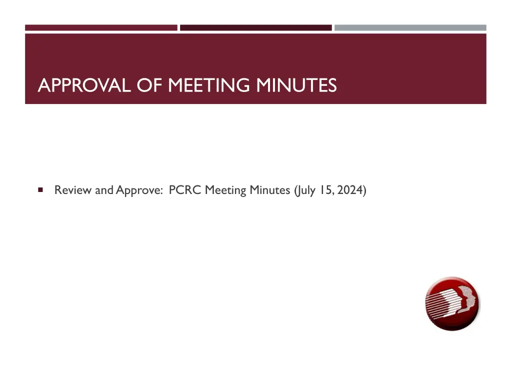 approval of meeting minutes