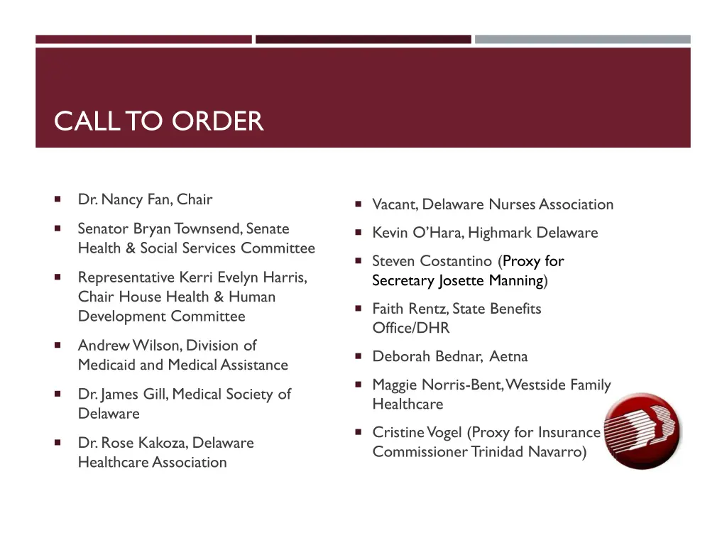 call to order