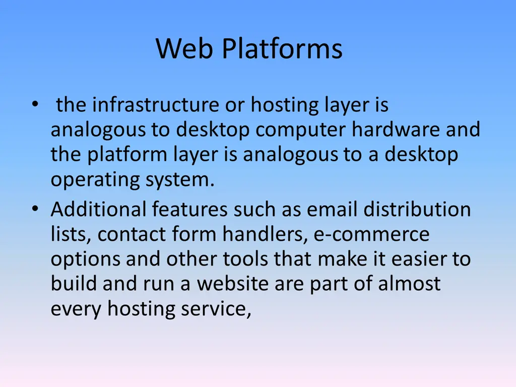 web platforms