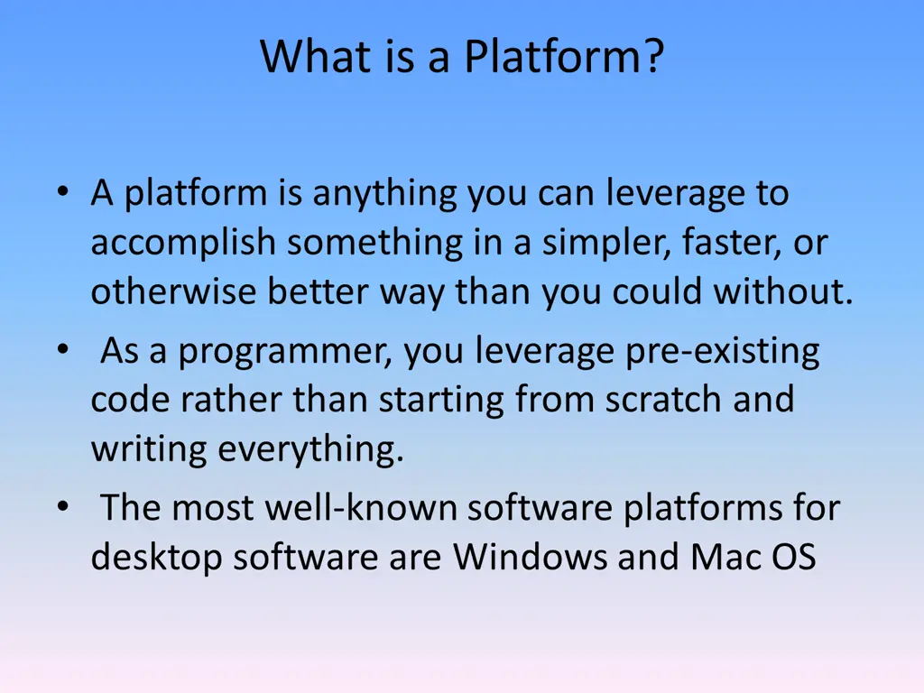 what is a platform