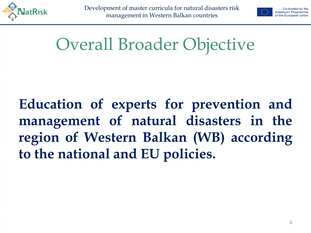 development of master curricula for natural 5