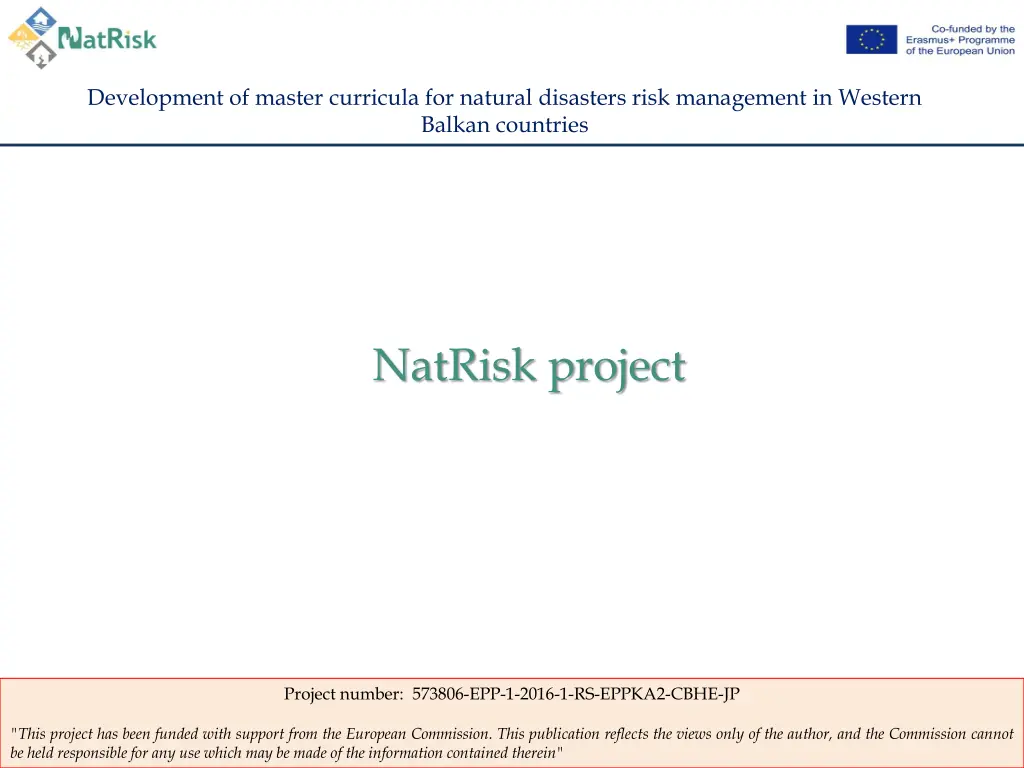 development of master curricula for natural