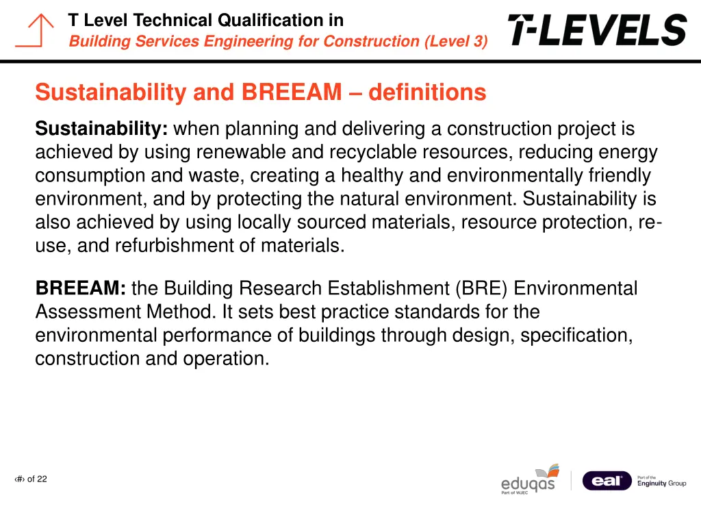 t level technical qualification in building 1