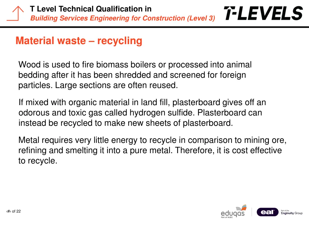 t level technical qualification in building 10