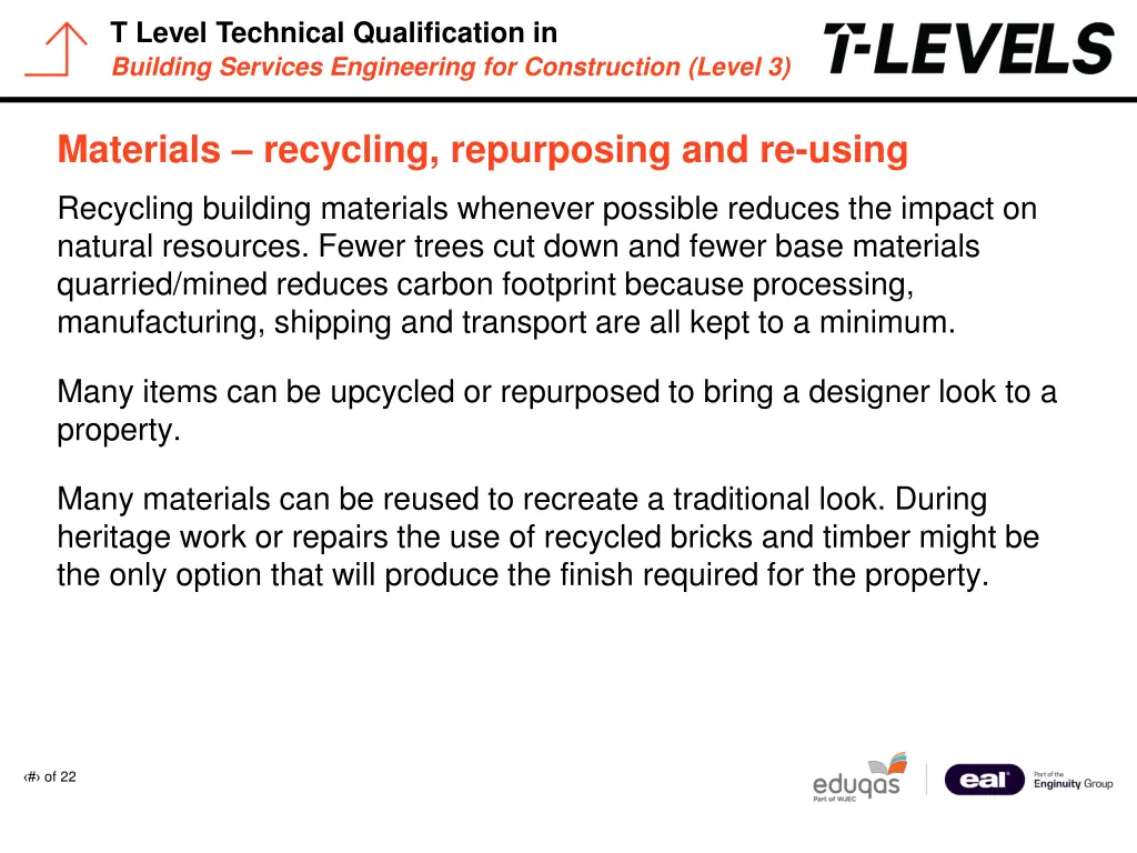t level technical qualification in building 5