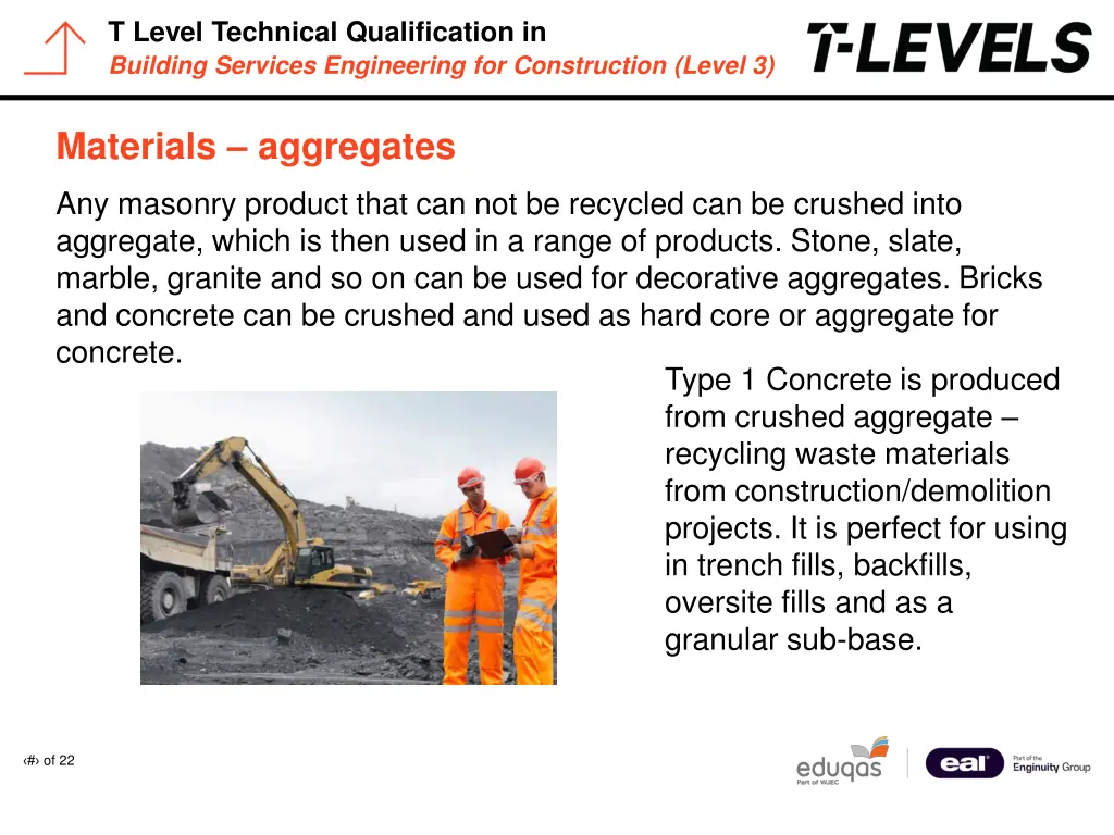 t level technical qualification in building 7