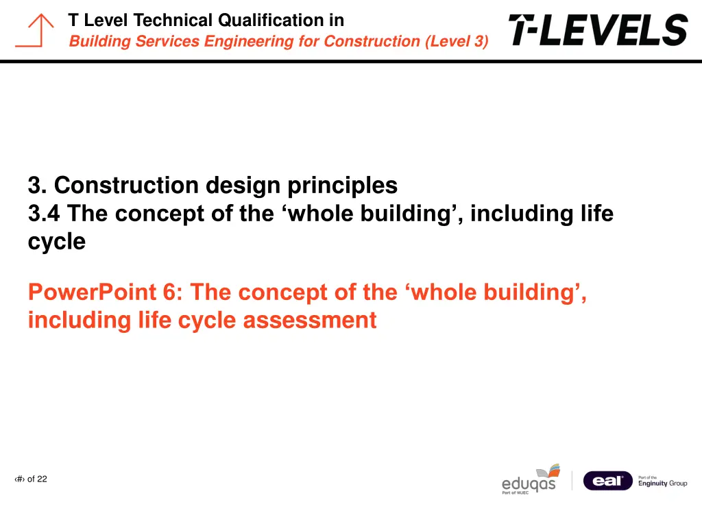 t level technical qualification in building