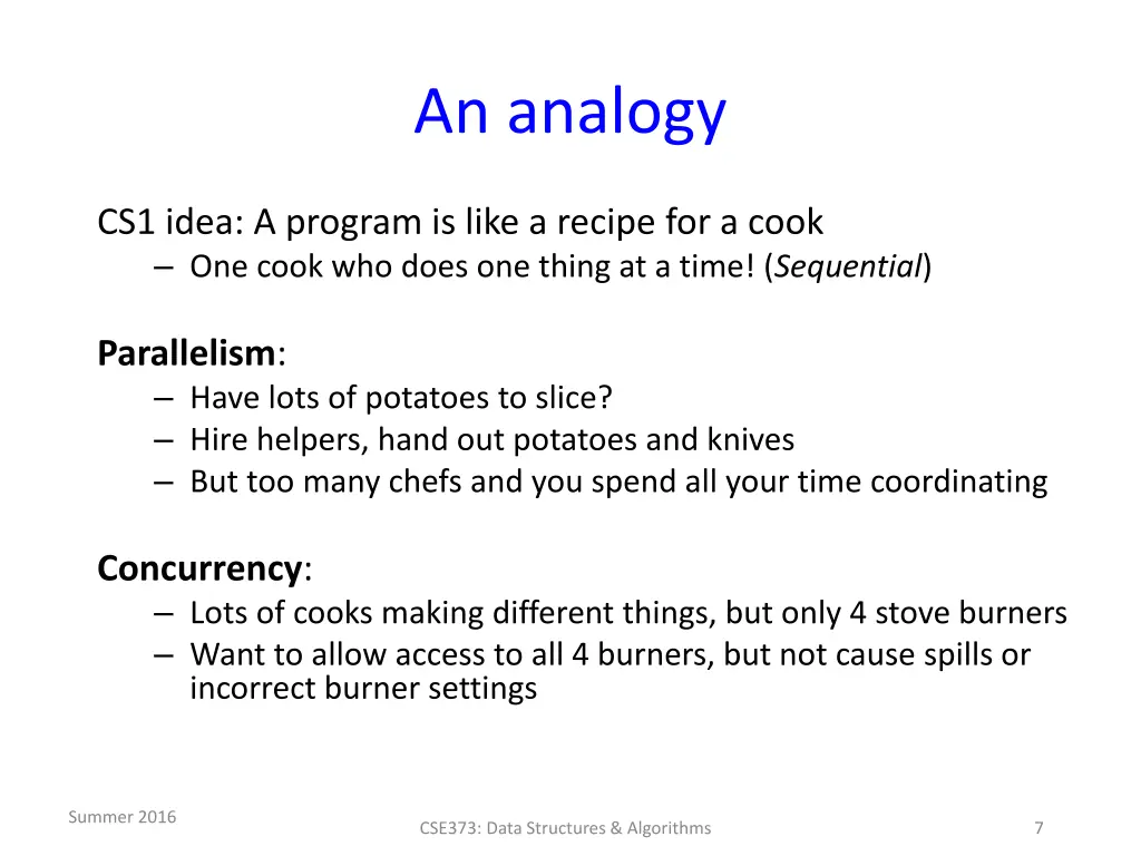 an analogy