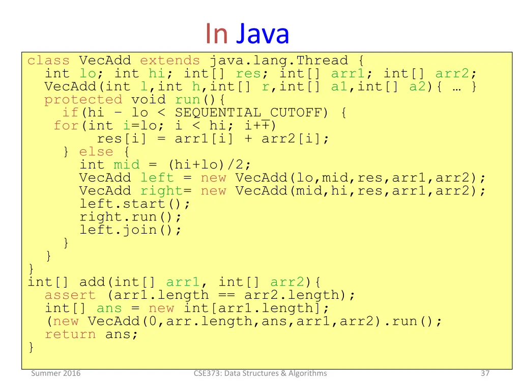 in java