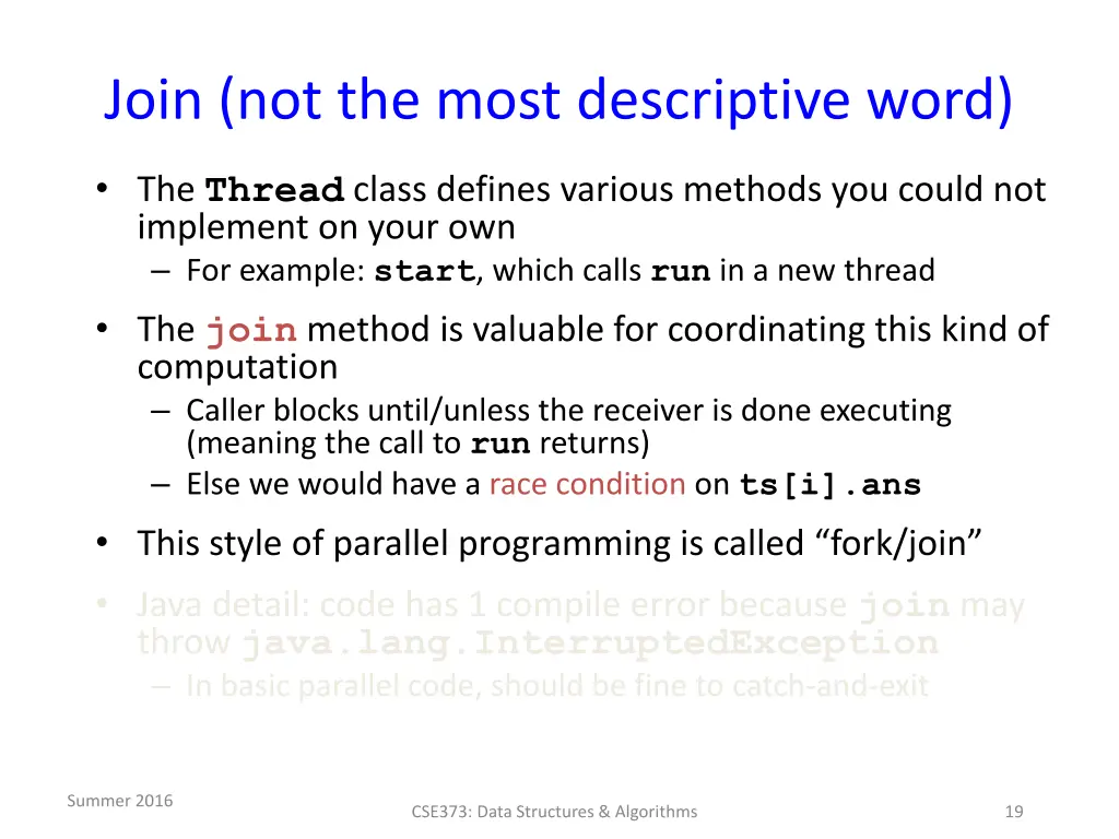 join not the most descriptive word