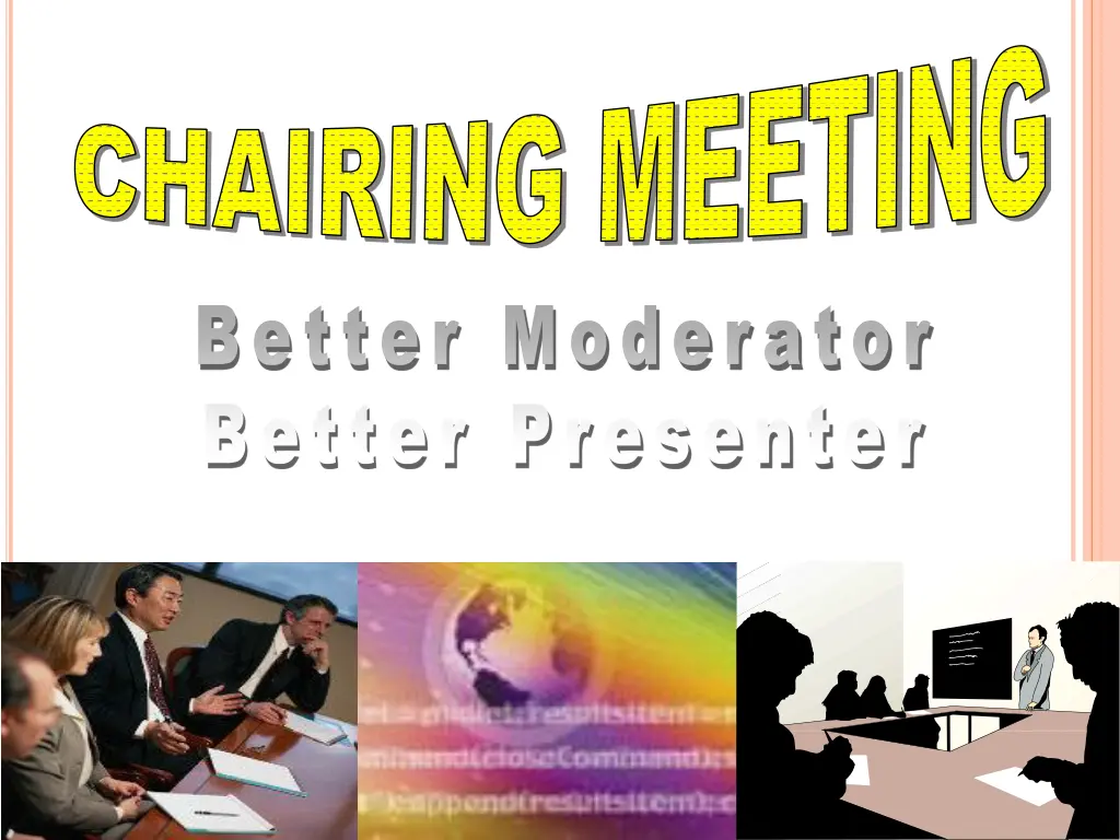 chairing meeting