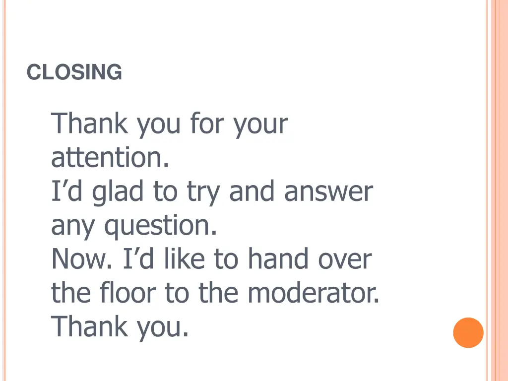 closing