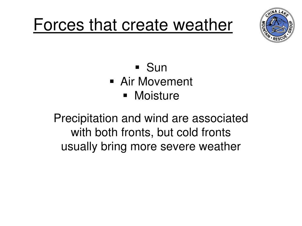 forces that create weather