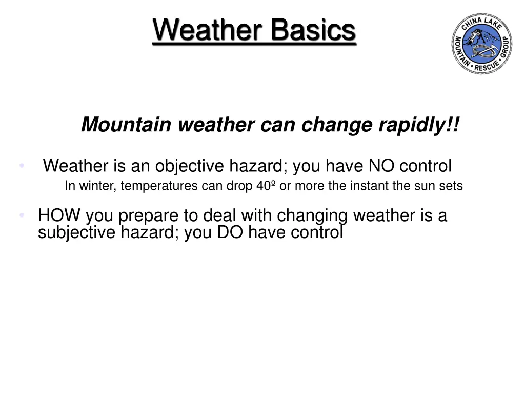 weather basics