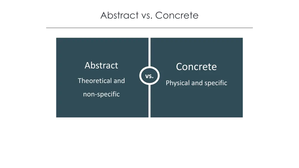 abstract vs concrete