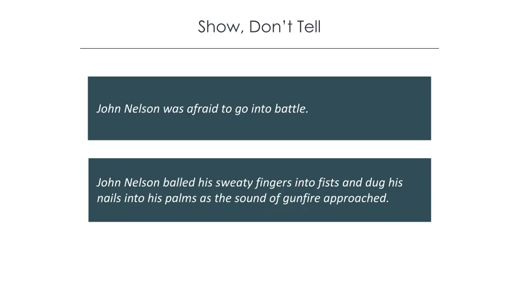 show don t tell