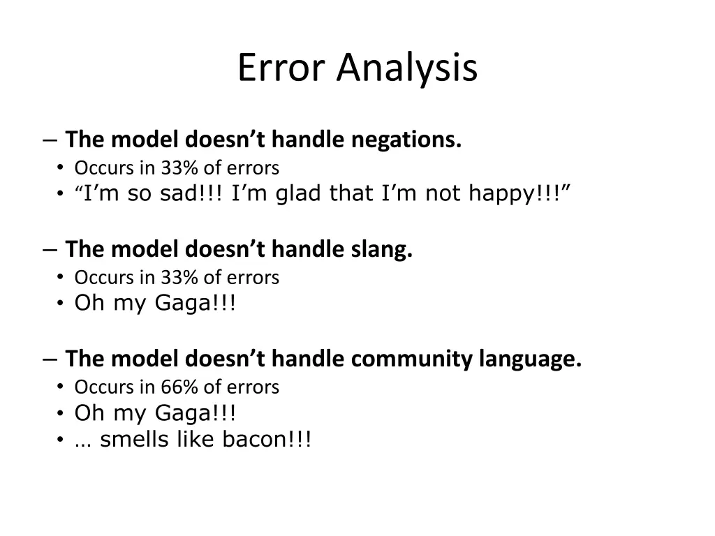 error analysis
