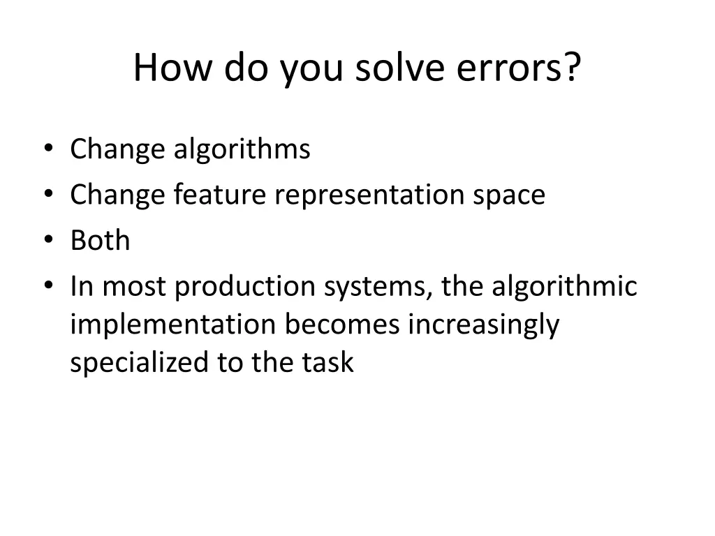 how do you solve errors