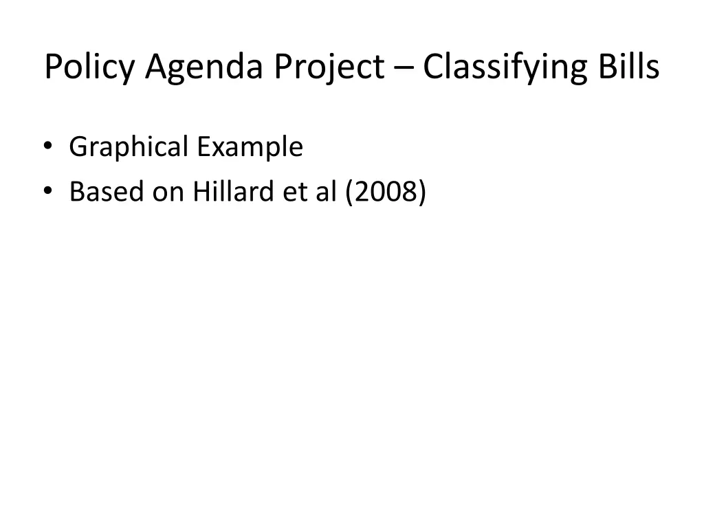 policy agenda project classifying bills
