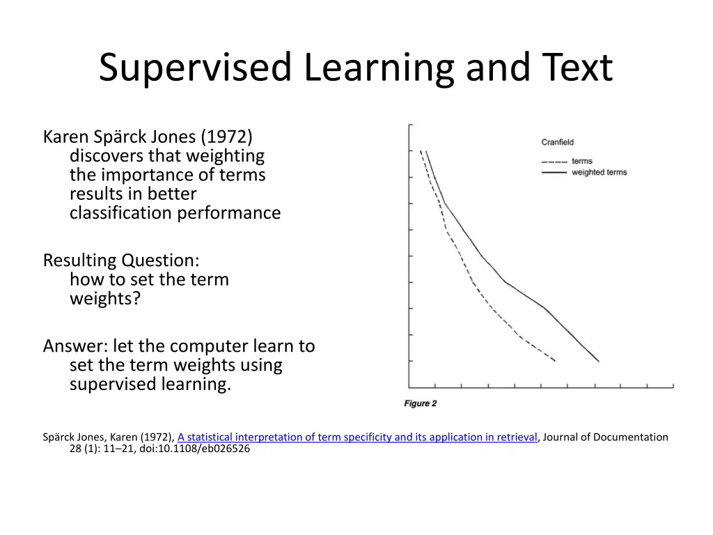 supervised learning and text