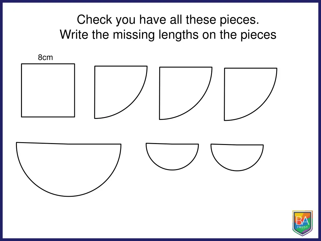 check you have all these pieces write the missing