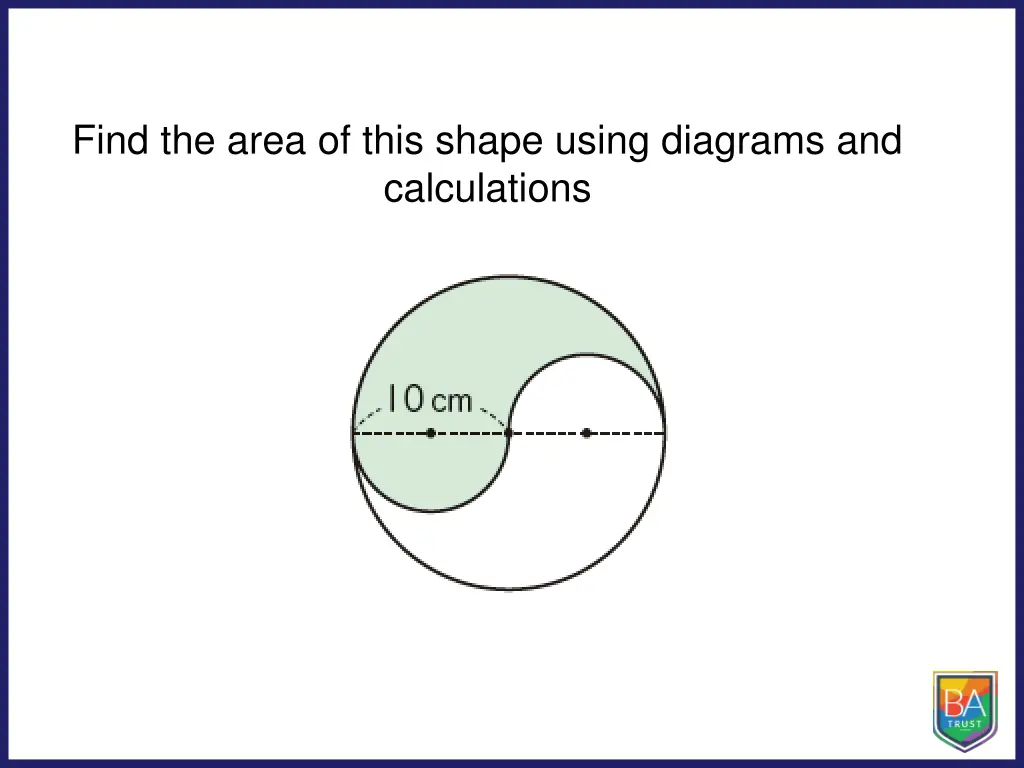 find the area of this shape using diagrams